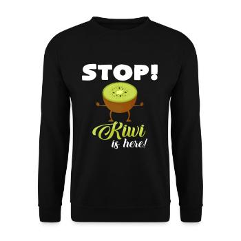 kiwi - Sweat-shirt Unisexe - noir - Devant - Alina (178cm) & Michal (187cm)