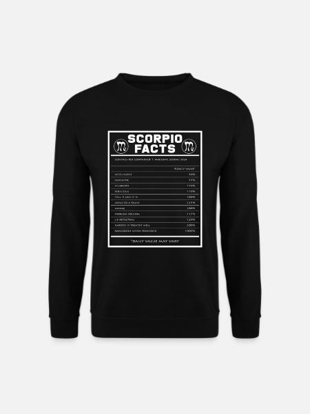Skorpion Sternzeichen Fakten - Unisex Pullover - Schwarz