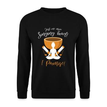 Buy singing bowl - Unisex Sweatshirt - black - Front - Alina (178cm) & Michal (187cm)