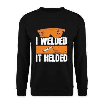 Weld - Unisex Sweatshirt - black - Front - Alina (178cm) & Michal (187cm)