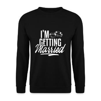 Ich werde heiraten - Unisex Pullover - Schwarz - Vorne - Alina (178cm) & Michal (187cm)