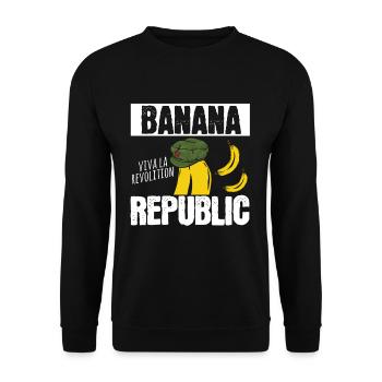 banana - Unisex Sweatshirt - black - Front - Alina (178cm) & Michal (187cm)