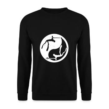 Yin Yang Spearfishing - Unisex Sweatshirt - black - Front - Alina (178cm) & Michal (187cm)