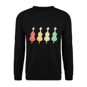 Cellos - Unisex Sweatshirt - black - Front - Alina (178cm) & Michal (187cm)