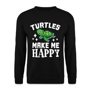 Tortue - Sweat-shirt Unisexe - noir - Devant - Alina (178cm) & Michal (187cm)