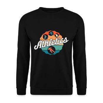 Athletics - Unisex Sweatshirt - black - Front - Alina (178cm) & Michal (187cm)