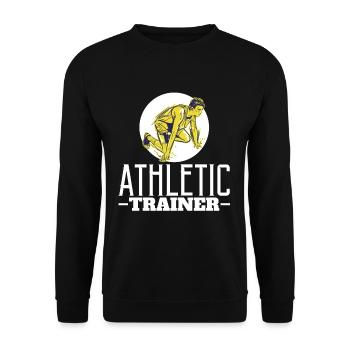 Athletics Running - Unisex Sweatshirt - black - Front - Alina (178cm) & Michal (187cm)