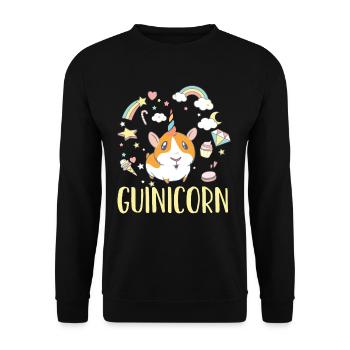 Licorne de cochon d'Inde - Sweat-shirt Unisexe - noir - Devant - Alina (178cm) & Michal (187cm)
