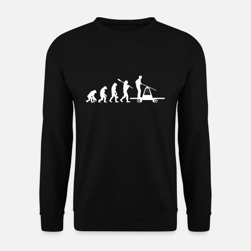 Evolution des Menschen zur Draisine Leidenschaft - Unisex Pullover - Schwarz