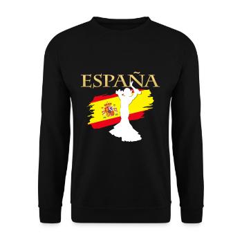 Espagne - Sweat-shirt Unisexe - noir - Devant - Alina (178cm) & Michal (187cm)