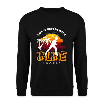 Inline Skates - Unisex Pullover - Schwarz - Vorne - Alina (178cm) & Michal (187cm)