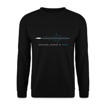 Analog old retro music is fun - Unisex Sweatshirt - black - Front - Alina (178cm) & Michal (187cm)
