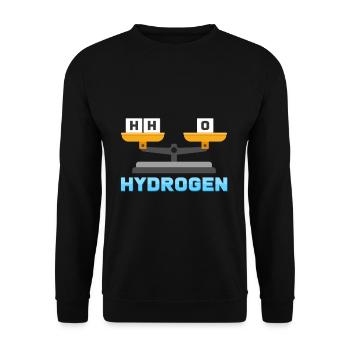 Eau hydrogène oxygène - Sweat-shirt Unisexe - noir - Devant - Alina (178cm) & Michal (187cm)