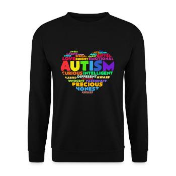 autisme - Sweat-shirt Unisexe - noir - Devant - Alina (178cm) & Michal (187cm)