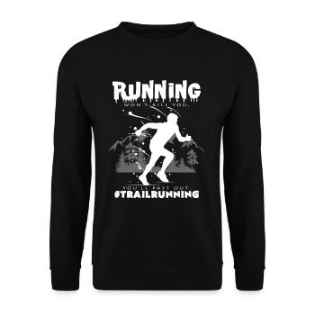 Trailrunning - Unisex Pullover - Schwarz - Vorne - Alina (178cm) & Michal (187cm)