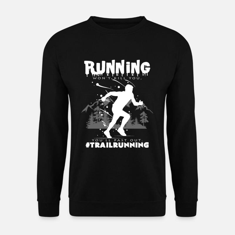 Course de trail - Sweat-shirt Unisexe - noir
