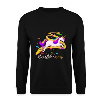 Licorne de bloc - Sweat-shirt Unisexe - noir - Devant - Alina (178cm) & Michal (187cm)