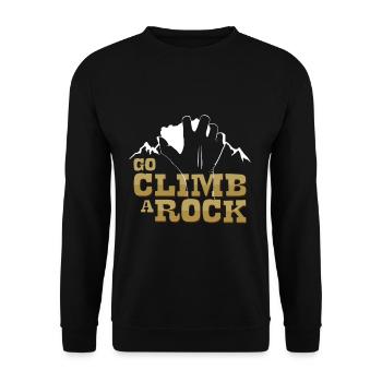 Bergsteigen - Unisex Pullover - Schwarz - Vorne - Alina (178cm) & Michal (187cm)