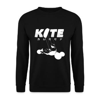 Gift idea for all kite buggy fans at the - Unisex Sweatshirt - black - Front - Alina (178cm) & Michal (187cm)