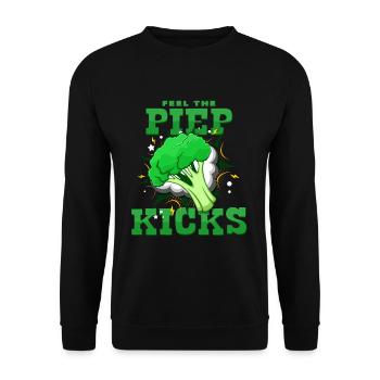 BIP KICKS - Sweat-shirt Unisexe - noir - Devant - Alina (178cm) & Michal (187cm)
