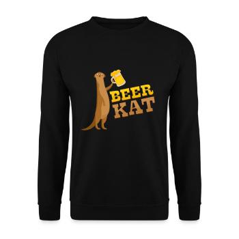 Bière suricate - Sweat-shirt Unisexe - noir - Devant - Alina (178cm) & Michal (187cm)