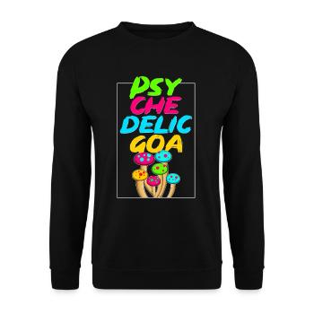 Psychedelic Goa - Unisex Sweatshirt - black - Front - Alina (178cm) & Michal (187cm)