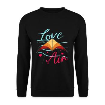 I love kites - Unisex Sweatshirt - black - Front - Alina (178cm) & Michal (187cm)