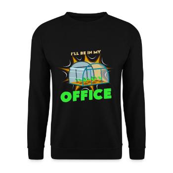 I am in the office - Unisex Sweatshirt - black - Front - Alina (178cm) & Michal (187cm)