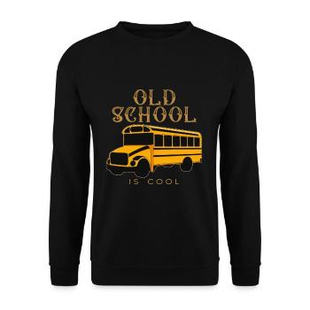 Old school bus expanded as camping motorhome - Unisex Sweatshirt - black - Front - Alina (178cm) & Michal (187cm)