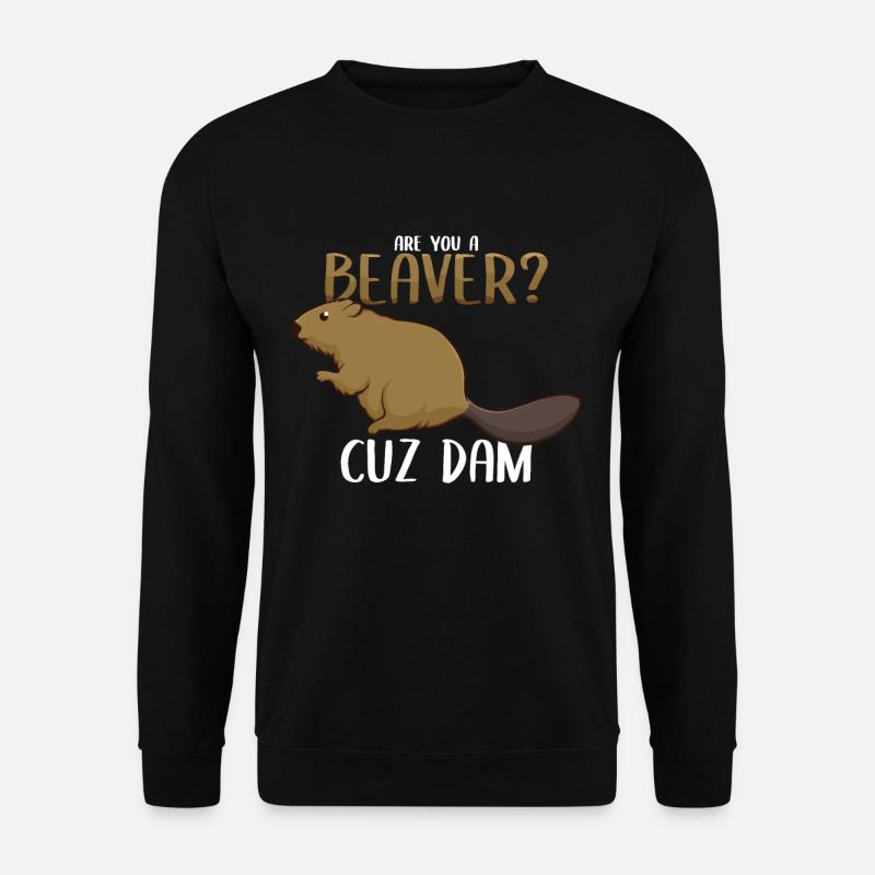 Bist du ein Biber? - Unisex Pullover - Schwarz