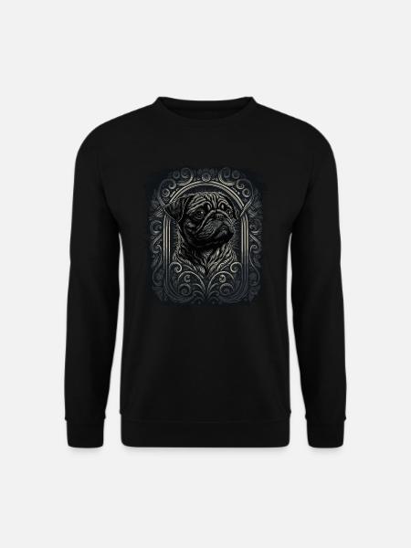 Kleiner Mops - Unisex Pullover - Schwarz