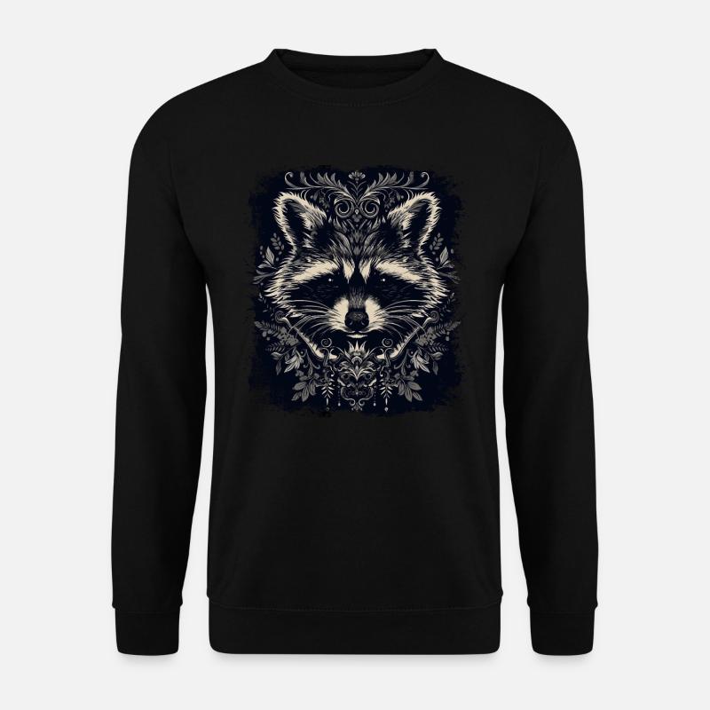 Art du raton laveur - Sweat-shirt Unisexe - noir