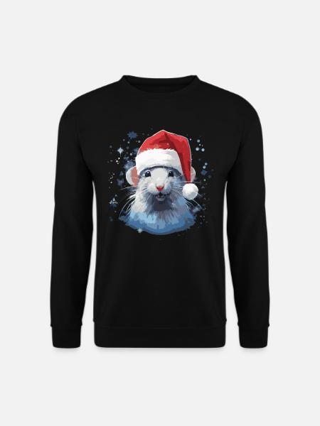 Rat de Noël frais - Sweat-shirt Unisexe - noir