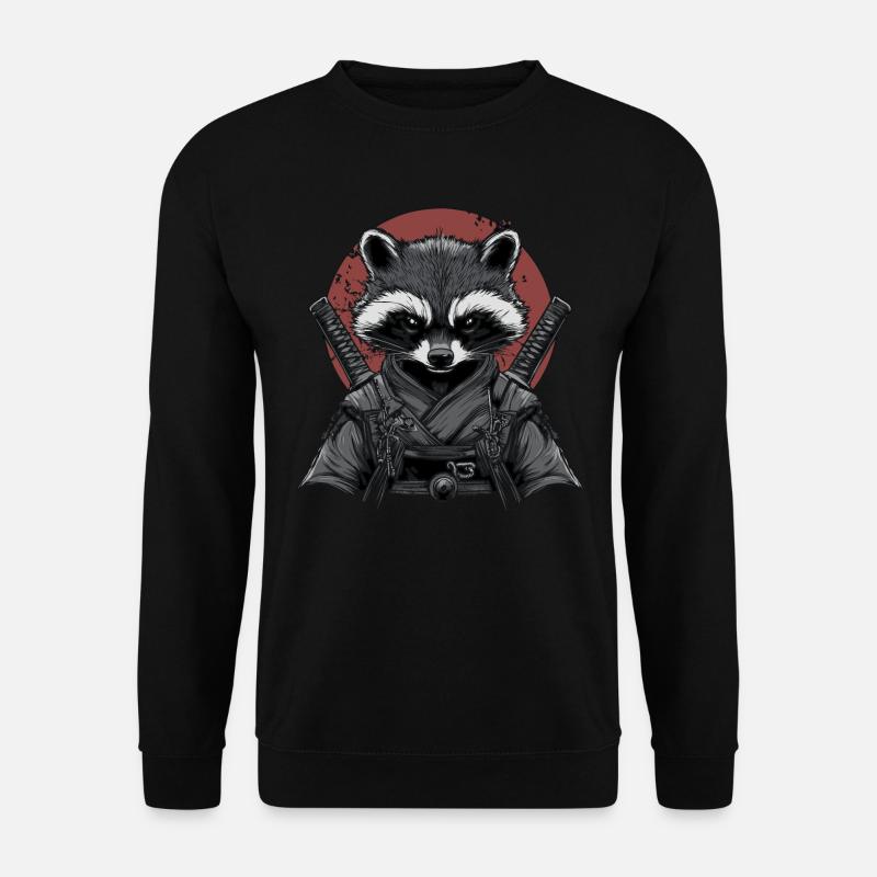 Raccoon Ninja - Unisex Sweatshirt - black