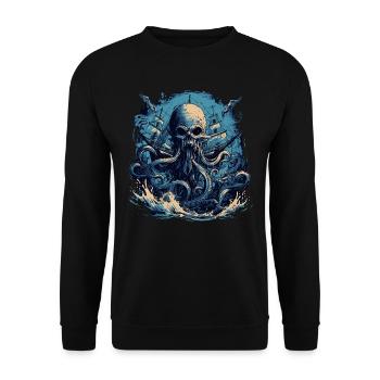 Sea Monster - Unisex Sweatshirt - black - Front - Alina (178cm) & Michal (187cm)