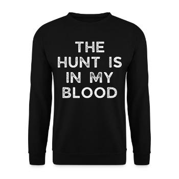 The Hunt Is In My Blood | Deer Hunting - Unisex Sweatshirt - black - Front - Alina (178cm) & Michal (187cm)