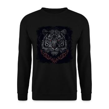 Tigre - Sweat-shirt Unisexe - noir - Devant - Alina (178cm) & Michal (187cm)