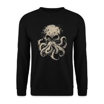 Horreur Kraken - Sweat-shirt Unisexe - noir - Devant - Alina (178cm) & Michal (187cm)