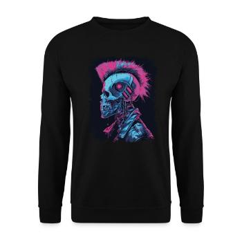Horreur Punk Zombie cyborg - Sweat-shirt Unisexe - noir - Devant - Alina (178cm) & Michal (187cm)