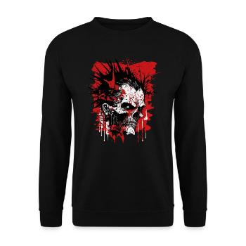 Horreur de mauvaise humeur Punk Zombie - Sweat-shirt Unisexe - noir - Devant - Alina (178cm) & Michal (187cm)