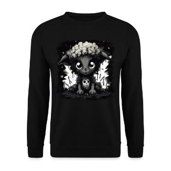 Mignon mouton gothique noir - Sweat-shirt Unisexe - noir - Devant - Alina (178cm) & Michal (187cm)