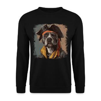 Pirate américain du Staffordshire - Sweat-shirt Unisexe - noir - Devant - Alina (178cm) & Michal (187cm)