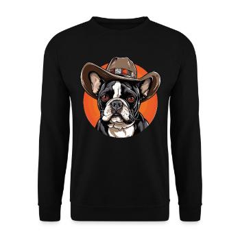 Bouledogue français 51 - Sweat-shirt Unisexe - noir - Devant - Alina (178cm) & Michal (187cm)