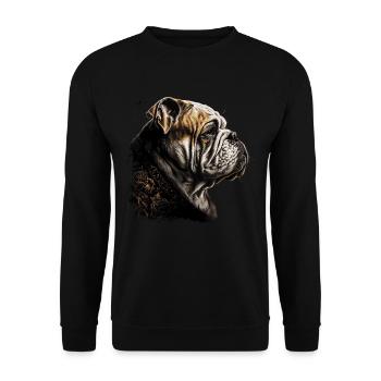 Art du bouledogue anglais - Sweat-shirt Unisexe - noir - Devant - Alina (178cm) & Michal (187cm)
