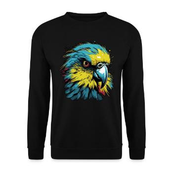 Perruche ondulée - Sweat-shirt Unisexe - noir - Devant - Alina (178cm) & Michal (187cm)