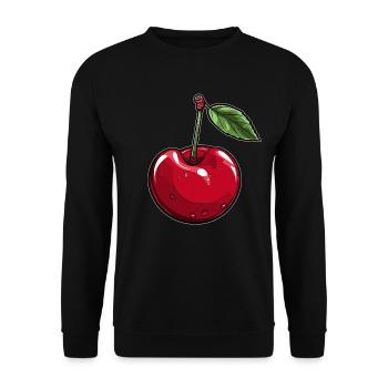 Cerise rouge - Sweat-shirt Unisexe - noir - Devant - Alina (178cm) & Michal (187cm)