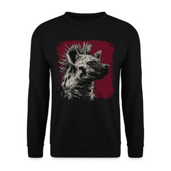 Punk Rock Hyena - Unisex Sweatshirt - black - Front - Alina (178cm) & Michal (187cm)