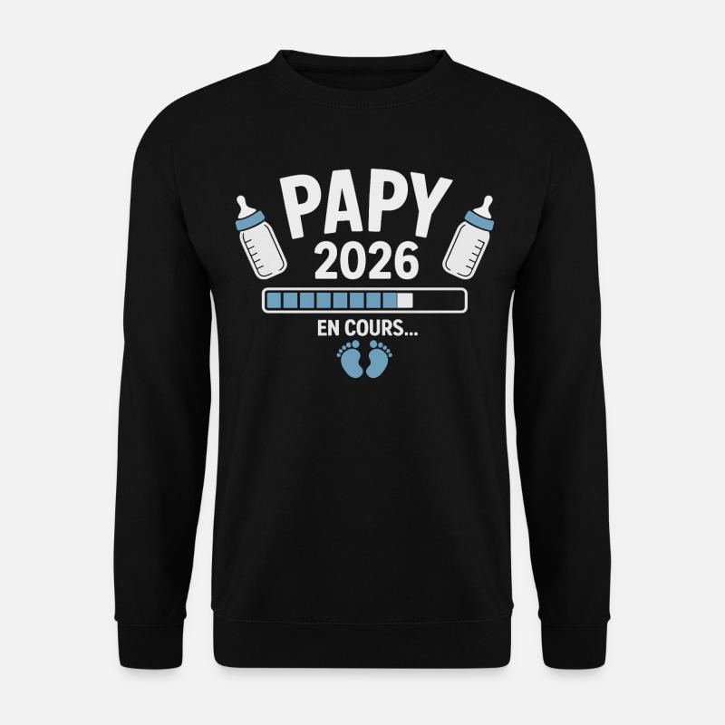 Opa 2026 Ongoing – Lustige Schwangerschaftsankündigung - Unisex Pullover - Schwarz