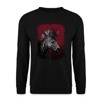 Zebra Punk - Unisex Pullover - Schwarz - Vorne - Alina (178cm) & Michal (187cm)