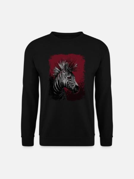 Zebra Punk - Unisex Sweatshirt - black